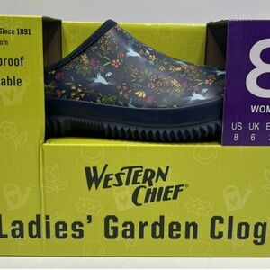 Western Chief Women's Navy Floral Garden Clogs
